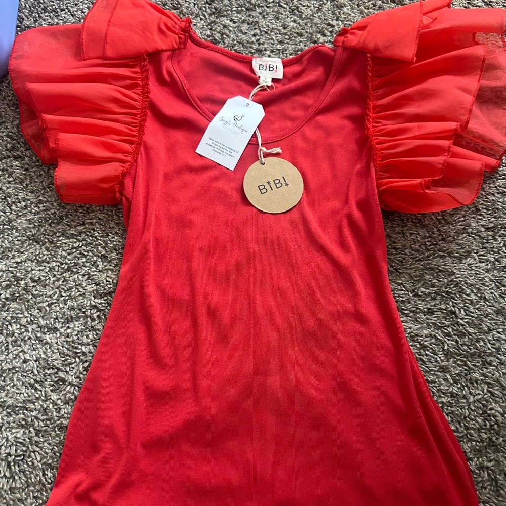 BiBi Scarlet Puff Sleeve Blouse